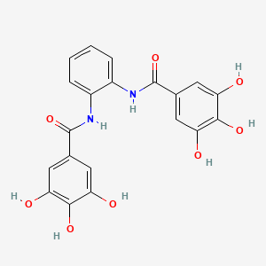 molecular formula C20H16N2O8 B12607769 3,4,5-trihydroxy-N-[2-[(3,4,5-trihydroxybenzoyl)amino]phenyl]benzamide CAS No. 651302-04-4