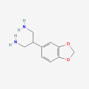 molecular formula C10H14N2O2 B12607780 2-(2H-1,3-Benzodioxol-5-yl)propane-1,3-diamine CAS No. 918419-40-6