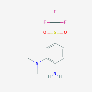 molecular formula C9H11F3N2O2S B12607809 N1,N1-Dimethyl-5-(trifluoromethylsulfonyl)benzene-1,2-diamine CAS No. 914775-78-3