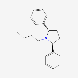 molecular formula C20H25N B12607891 Pyrrolidine, 1-butyl-2,5-diphenyl-, (2S,5S)- CAS No. 650607-91-3