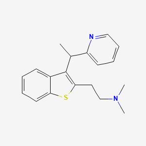 molecular formula C19H22N2S B12607904 Benzo[B]thiophene-2-ethanamine, N,N-dimethyl-3-[1-(2-pyridinyl)ethyl]- CAS No. 873693-14-2