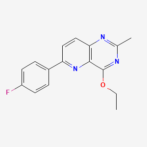 molecular formula C16H14FN3O B12607908 4-Ethoxy-6-(4-fluorophenyl)-2-methylpyrido[3,2-d]pyrimidine CAS No. 917759-02-5