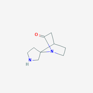molecular formula C9H14N2O B12607936 Spiro[1-azabicyclo[2.2.1]heptane-7,3-pyrrolidin]-2-one (9CI) 