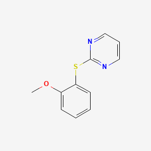 molecular formula C11H10N2OS B12607943 2-(2-Methoxyphenyl)sulfanylpyrimidine CAS No. 646511-12-8
