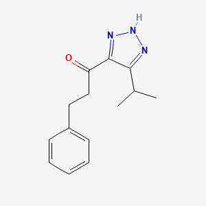 molecular formula C14H17N3O B12607945 3-Phenyl-1-[5-(propan-2-yl)-2H-1,2,3-triazol-4-yl]propan-1-one CAS No. 648895-49-2