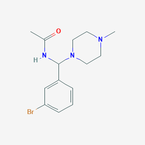 molecular formula C14H20BrN3O B12607976 Acetamide, N-[(3-bromophenyl)(4-methyl-1-piperazinyl)methyl]- CAS No. 649740-14-7