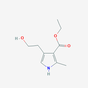 molecular formula C10H15NO3 B12607981 Ethyl 4-(2-hydroxyethyl)-2-methyl-1H-pyrrole-3-carboxylate CAS No. 647836-61-1