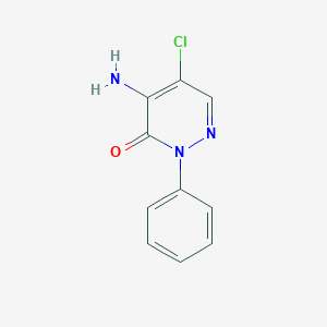 molecular formula C10H8ClN3O B126080 4-amino-5-chloro-2-phenylpyridazin-3(2H)-one CAS No. 1698-61-9