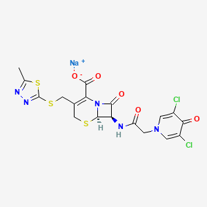molecular formula C18H15Cl2N5NaO5S3 B1260800 CID 67035509 CAS No. 63521-15-3