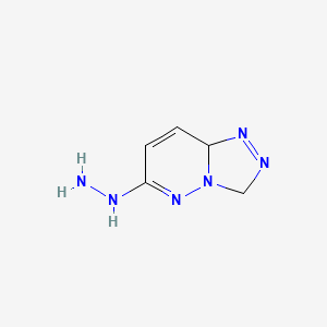 molecular formula C5H8N6 B12608000 3,8a-Dihydro-[1,2,4]triazolo[4,3-b]pyridazin-6-ylhydrazine 