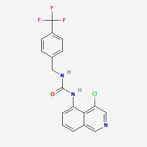 molecular formula C18H13ClF3N3O B12608024 Urea, N-(4-chloro-5-isoquinolinyl)-N'-[[4-(trifluoromethyl)phenyl]methyl]- CAS No. 648420-50-2