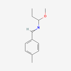 molecular formula C12H17NO B12608028 N-(1-Methoxypropyl)-1-(4-methylphenyl)methanimine CAS No. 648414-09-9