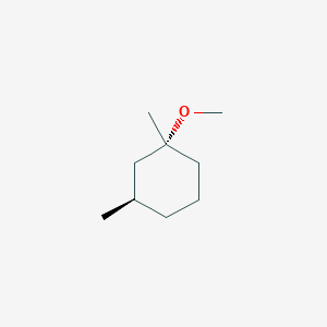 molecular formula C9H18O B12608046 (1R,3R)-1-Methoxy-1,3-dimethylcyclohexane CAS No. 646526-34-3