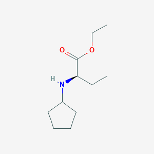 molecular formula C11H21NO2 B12608051 ethyl (2R)-2-(cyclopentylamino)butanoate CAS No. 876126-61-3