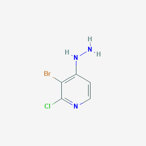 molecular formula C5H5BrClN3 B12608057 3-Bromo-2-chloro-4-hydrazinylpyridine CAS No. 917969-30-3