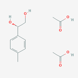 molecular formula C13H20O6 B12608069 acetic acid;(1S)-1-(4-methylphenyl)ethane-1,2-diol CAS No. 647026-51-5