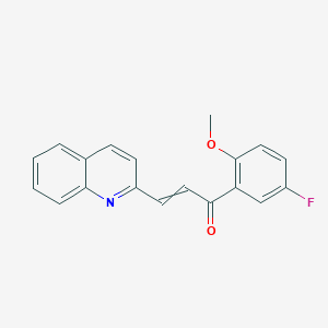 molecular formula C19H14FNO2 B12608076 1-(5-Fluoro-2-methoxyphenyl)-3-(quinolin-2-yl)prop-2-en-1-one CAS No. 914384-10-4
