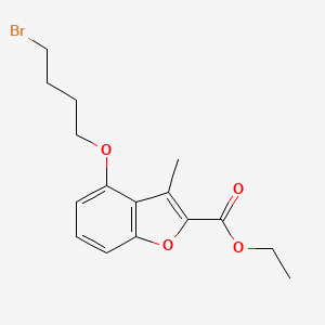 molecular formula C16H19BrO4 B12608085 Ethyl 4-(4-bromobutoxy)-3-methyl-1-benzofuran-2-carboxylate CAS No. 648441-93-4