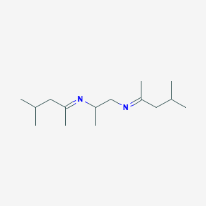 molecular formula C15H30N2 B12608087 (2E,2'E)-N,N'-(Propane-1,2-diyl)bis(4-methylpentan-2-imine) CAS No. 646059-65-6