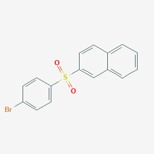 molecular formula C16H11BrO2S B12608125 Naphthalene, 2-[(4-bromophenyl)sulfonyl]- CAS No. 881210-55-5