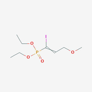 molecular formula C8H16IO4P B12608145 Diethyl (1-iodo-3-methoxyprop-1-en-1-yl)phosphonate CAS No. 650612-99-0
