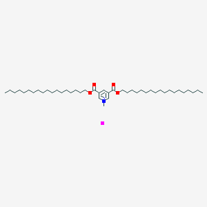 molecular formula C44H80INO4 B12608151 1-Methyl-3,5-bis[(octadecyloxy)carbonyl]pyridin-1-ium iodide CAS No. 648880-85-7