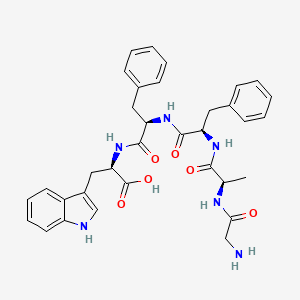 molecular formula C34H38N6O6 B12608157 Glycyl-D-alanyl-D-phenylalanyl-D-phenylalanyl-D-tryptophan CAS No. 644997-02-4