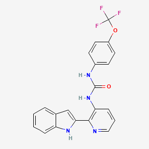 molecular formula C21H15F3N4O2 B12608166 N-[2-(1H-Indol-2-yl)pyridin-3-yl]-N'-[4-(trifluoromethoxy)phenyl]urea CAS No. 917966-26-8