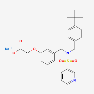 molecular formula C25H27N2NaO5S B1260817 Evatanepag Sodium CAS No. 223490-49-1