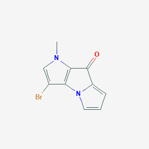 molecular formula C10H7BrN2O B12608171 3-Bromo-1-methylpyrrolo[2,3-b]pyrrolizin-8(1H)-one CAS No. 918331-13-2