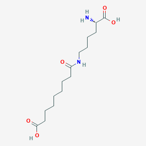 molecular formula C15H28N2O5 B12608192 9-{[(5S)-5-Amino-5-carboxypentyl]amino}-9-oxononanoic acid CAS No. 650600-93-4