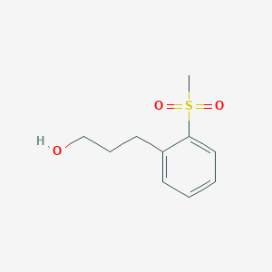 molecular formula C10H14O3S B12608200 3-[2-(Methanesulfonyl)phenyl]propan-1-ol CAS No. 651310-35-9