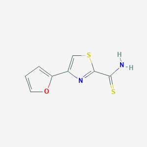 molecular formula C8H6N2OS2 B12608219 4-(Furan-2-yl)-1,3-thiazole-2-carbothioamide CAS No. 917566-90-6