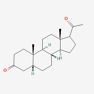 molecular formula C21H32O2 B1260822 (5R,8R,9S,10S,13S,14S)-17-acetyl-10,13-dimethyl-1,2,4,5,6,7,8,9,11,12,14,15,16,17-tetradecahydrocyclopenta[a]phenanthren-3-one 