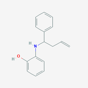 molecular formula C16H17NO B12608225 Phenol, 2-[(1-phenyl-3-butenyl)amino]- CAS No. 647017-90-1