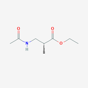 molecular formula C8H15NO3 B12608236 Ethyl (2R)-3-acetamido-2-methylpropanoate CAS No. 917894-25-8