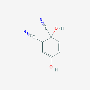 molecular formula C8H6N2O2 B1260825 1,4-Dihydroxycyclohexa-3,5-diene-1,2-dicarbonitrile 