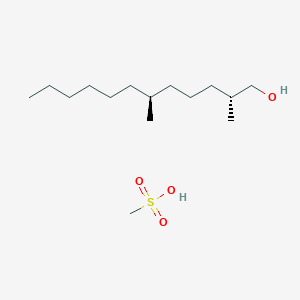 molecular formula C15H34O4S B12608253 (2R,6S)-2,6-dimethyldodecan-1-ol;methanesulfonic acid CAS No. 647035-11-8
