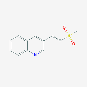 molecular formula C12H11NO2S B12608261 3-[2-(Methanesulfonyl)ethenyl]quinoline CAS No. 918341-19-2