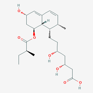 molecular formula C23H36O7 B1260828 (3R,5R)-7-[(1S,2S,6S,8S,8aS)-6-hydroxy-2-methyl-8-[(2S)-2-methyl-1-oxobutoxy]-1,2,6,7,8,8a-hexahydronaphthalen-1-yl]-3,5-dihydroxyheptanoic acid 