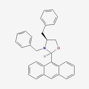 molecular formula C31H27NO B12608288 (2S,4S)-2-(9-Anthryl)-3,4-dibenzyloxazolidine CAS No. 917599-27-0
