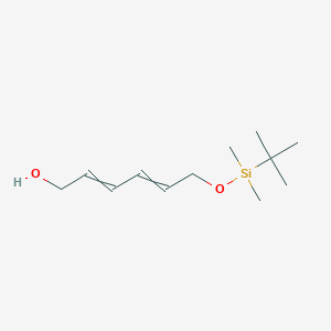 molecular formula C12H24O2Si B12608293 6-{[tert-Butyl(dimethyl)silyl]oxy}hexa-2,4-dien-1-ol CAS No. 651325-36-9
