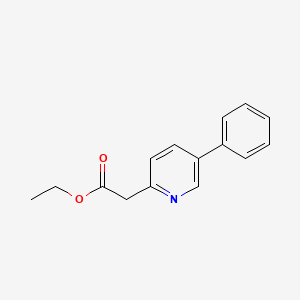 molecular formula C15H15NO2 B12608306 Ethyl (5-phenylpyridin-2-yl)acetate CAS No. 897016-91-0