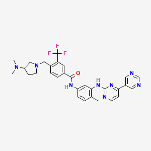 molecular formula C30H31F3N8O B1260831 4-[[(3S)-3-(dimethylamino)pyrrolidin-1-yl]methyl]-N-[4-methyl-3-[(4-pyrimidin-5-ylpyrimidin-2-yl)amino]phenyl]-3-(trifluoromethyl)benzamide 