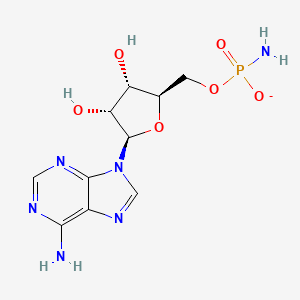 molecular formula C10H14N6O6P- B1260834 Adenosine 5'-phosphoramidate(1-) 