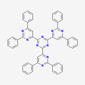 molecular formula C51H33N9 B12608342 2,4,6-Tris(2,6-diphenylpyrimidin-4-yl)-1,3,5-triazine CAS No. 645399-27-5