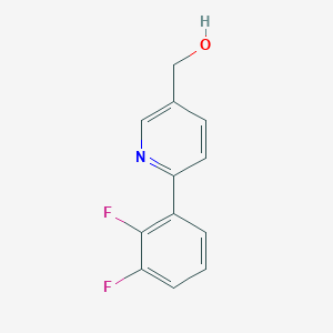 molecular formula C12H9F2NO B12608344 2-(2,3-Difluorophenyl)pyridine-5-methanol 