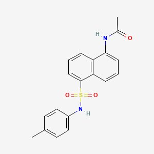 molecular formula C19H18N2O3S B12608352 N-{5-[(4-Methylphenyl)sulfamoyl]naphthalen-1-yl}acetamide CAS No. 648899-32-5