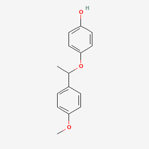 molecular formula C15H16O3 B12608356 4-[1-(4-Methoxyphenyl)ethoxy]phenol CAS No. 648921-95-3