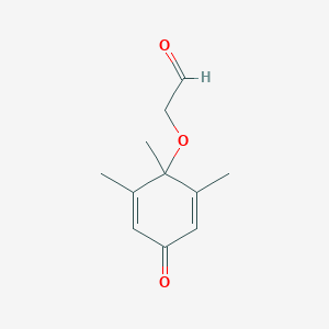 molecular formula C11H14O3 B12608367 3,4,5-Trimethyl-4-(2-oxoethoxy)-2,5-cyclohexadiene-1-one CAS No. 881181-69-7